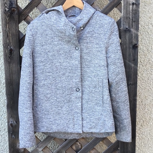Only Jackets & Blazers - Only grey lined button up hooded jacket